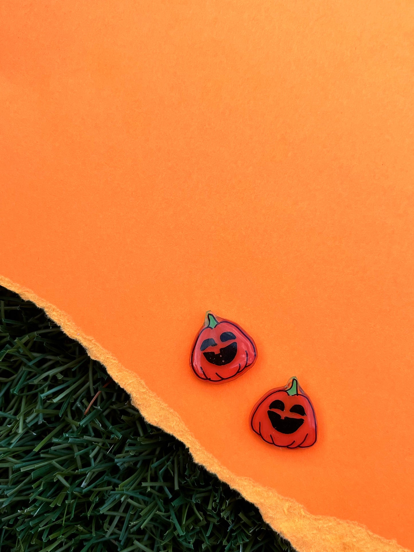 Pumpkin Boyz Stud Halloween Earrings