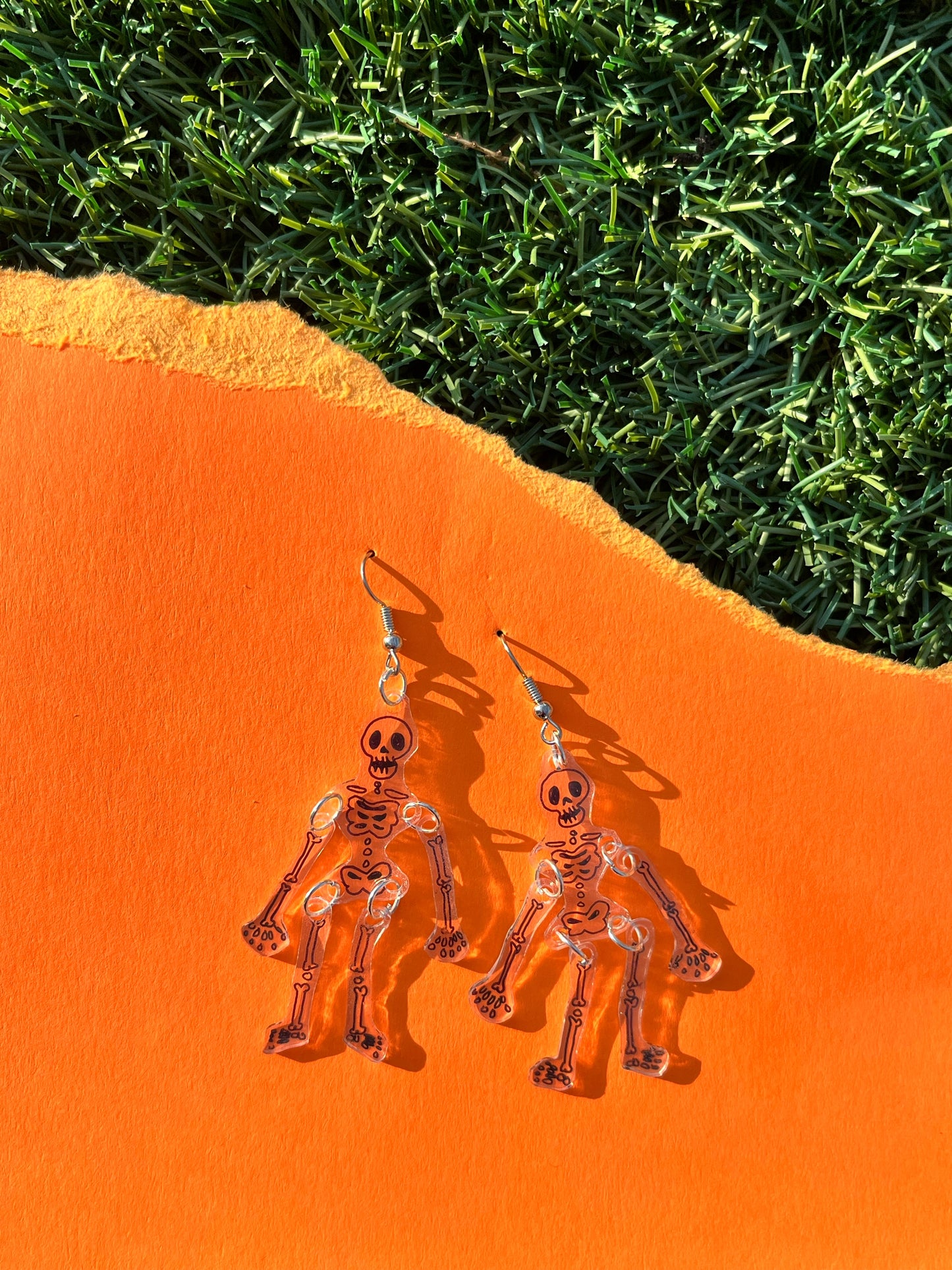 Dancing Skeleton Halloween Earrings