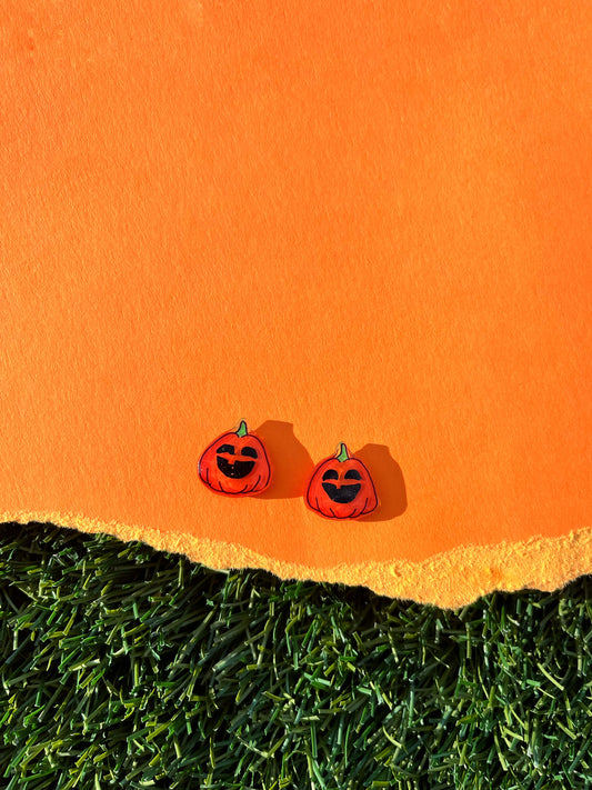 Pumpkin Boyz Stud Halloween Earrings
