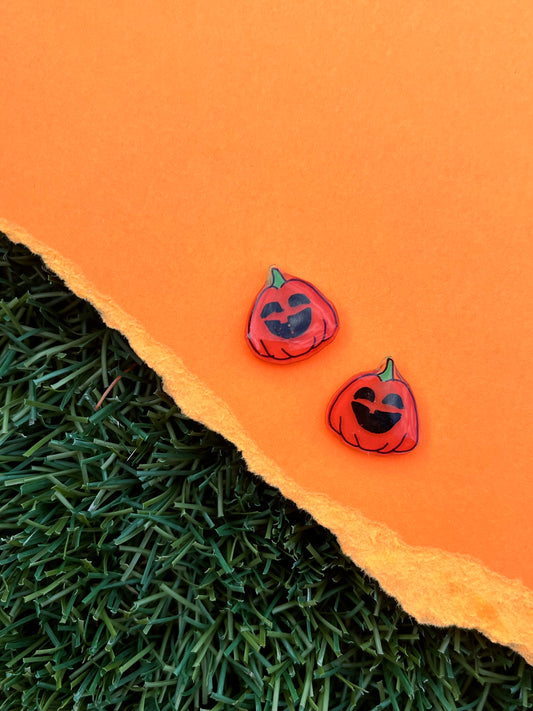 Pumpkin Boyz Stud Halloween Earrings