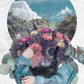 Clouds and Flowers Surreal Collage Art Print