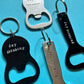 Day Drinking Bottle Opener Keychain | Metal Bottle Opener | Hand Stamped Keychain