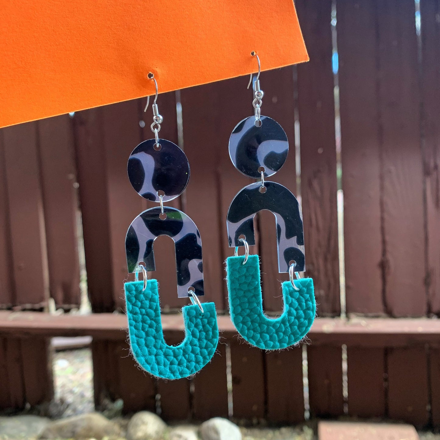 Duo Blue Arch Earrings