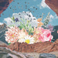 Rocky Flowers Surreal Collage Art Print