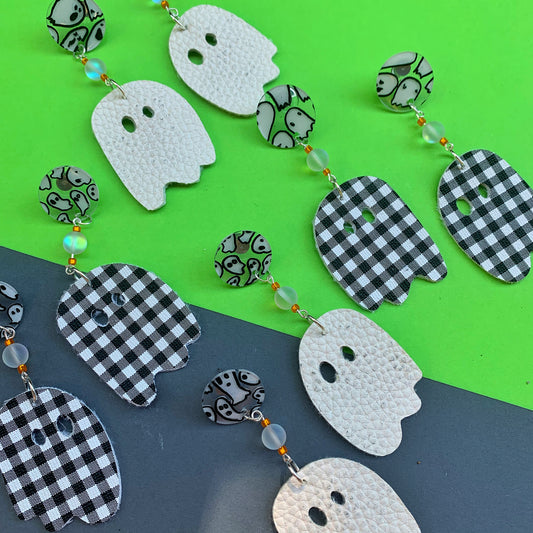 Duo Ghosts Halloween Earrings