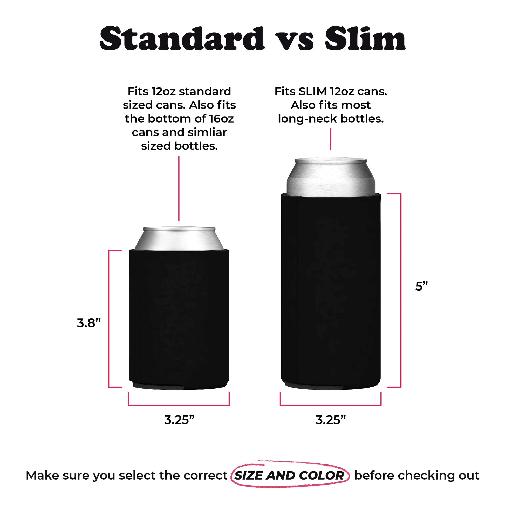NEW Standard Size Blank Can Coolers 